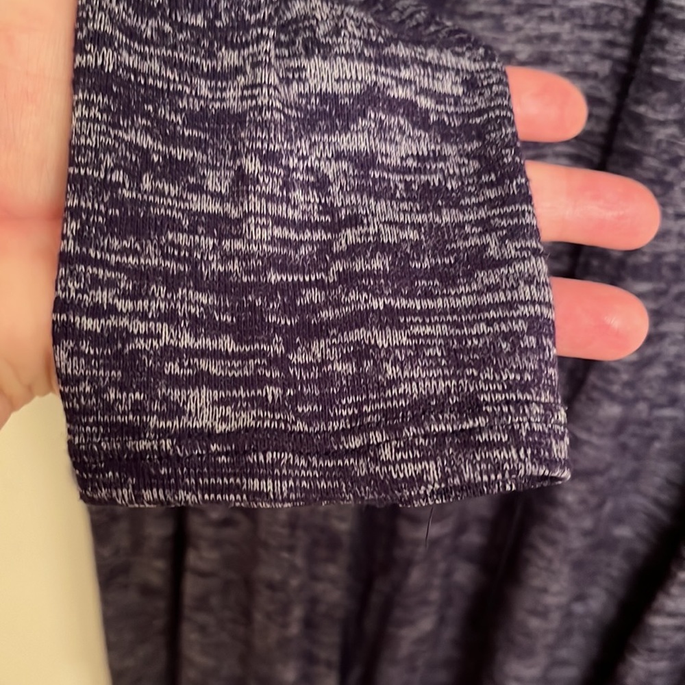 LuLaRoe Blue & White Sarah Open Cardigan Sweater Front Pockets Rayon-Blend 6-8 - Picture 4 of 9